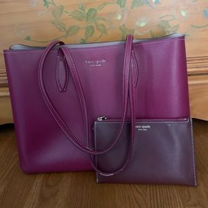 Kate Spade large tote with matching wristlet